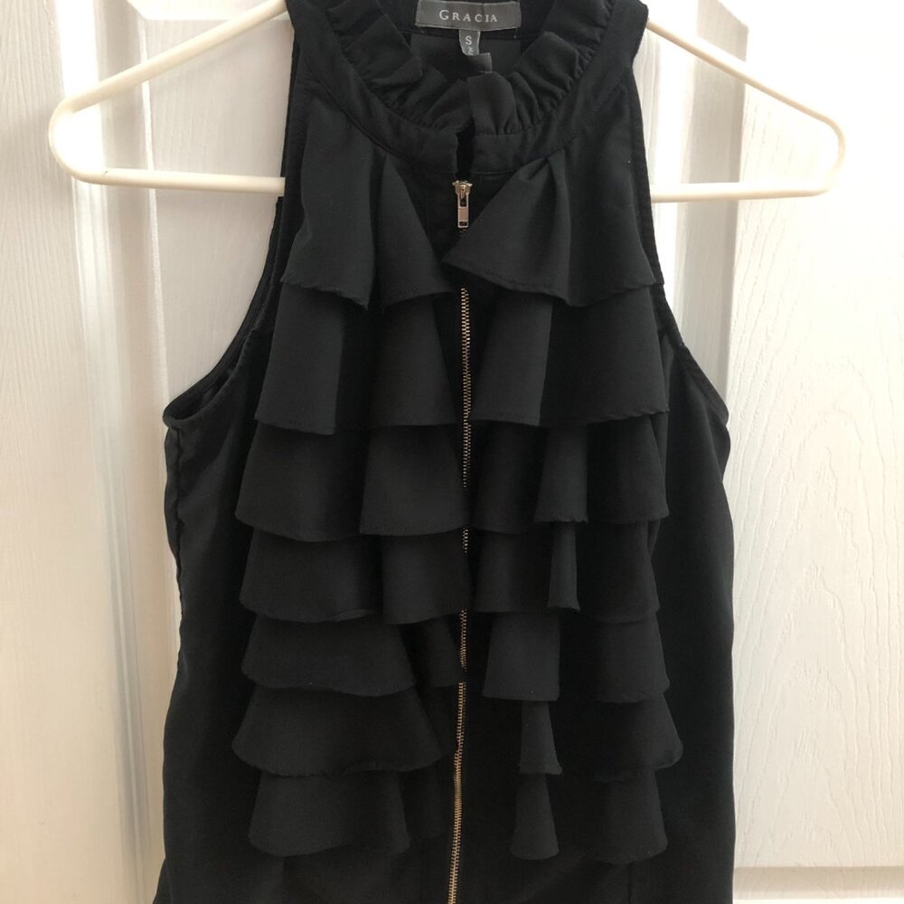 Gracia Sleveless Top - Black - Size S